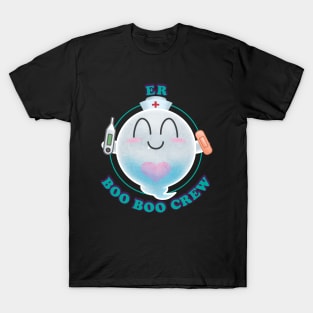 ER Boo Boo Crew Nursing Halloween Kawaii Ghost Nurse Costume T-Shirt